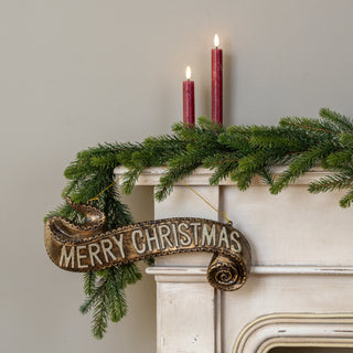 Gold Hanging Christmas Banner