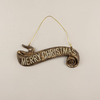 Gold Hanging Christmas Banner