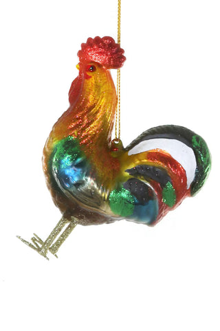 Cody Foster Farmstead Rooster Glass Ornament
