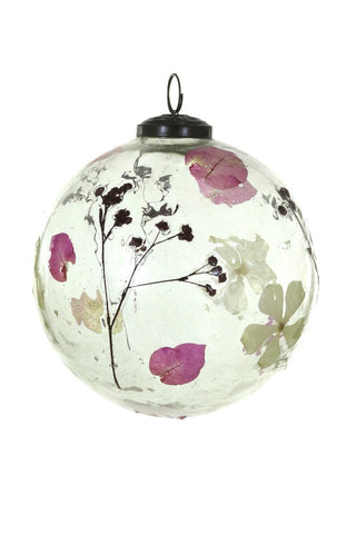 Cody Foster Flower Mosaic Glass Ball Ornament