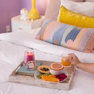 Greenleaf Guava Gloss Hobnail Glass Signature Candle