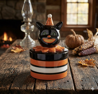 Retro Black Cat Canister