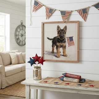 Patriotic Pets - German Shepherd Wall Decor - Choose Size