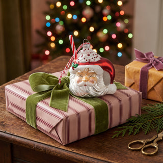 Glass Santa Hot Cocoa Ornament