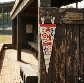 There's No Crying in Baseball Felt Pennant
