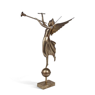 34" Gilded Herald Angel with Trumpet