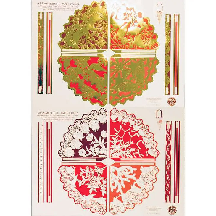 DIY Holiday Paper Cone Kit - Red