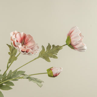 27" Light Pink Poppy Spray
