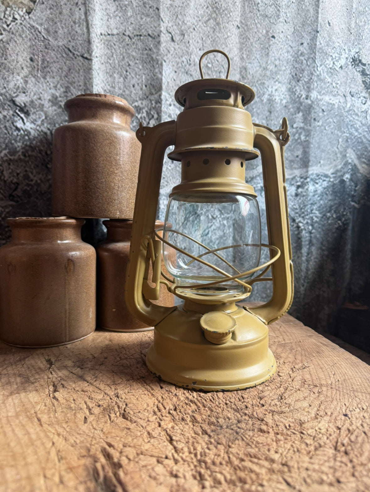 Rustic Ocre Weathered Campsite Lantern