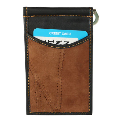 Brown Money Clip Leather Wallet
