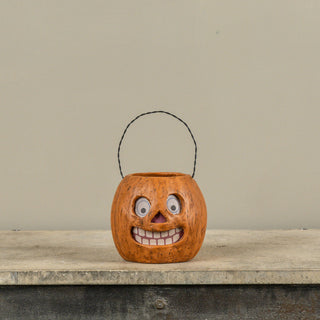 Vintage-Style Happy Jack-O-Lantern Jr Candy Container with Handle