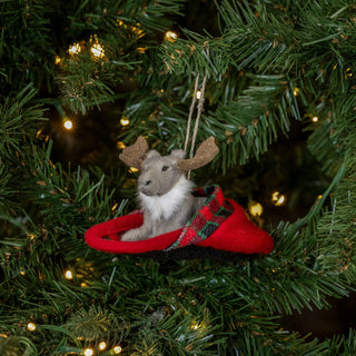 Moose In A Slipper Ornament