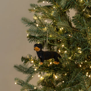 3.25" Black & Tan Dachshund Ornament