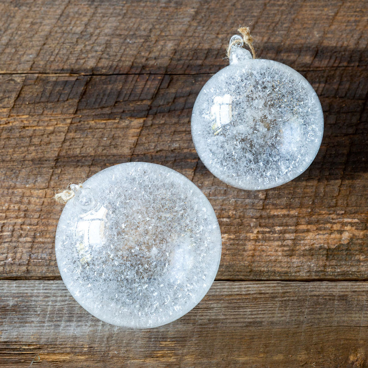 Frosted Glass Ball Ornament- Choose Size