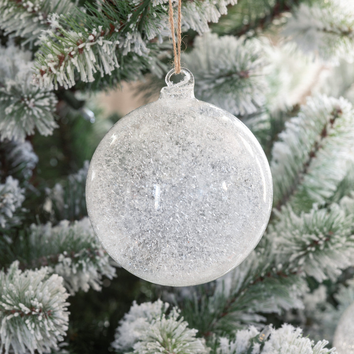 Frosted Glass Ball Ornament- Choose Size