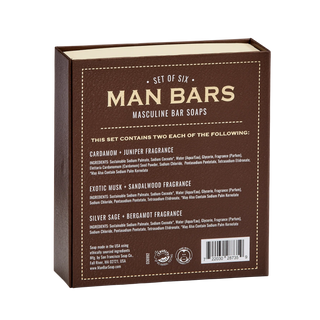 Man Bar Masculine Bar Soap Set of 6 Sampler