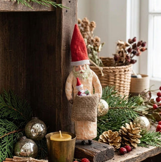 Old European Santa Folk Art Ornament