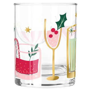 Holiday Drink Rocks Glass