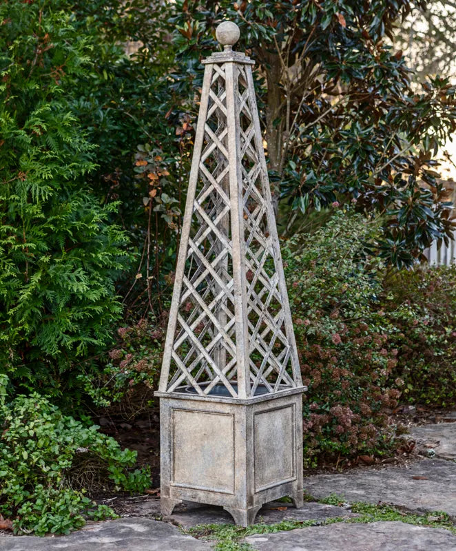 The Aged Metal Trellis Planter