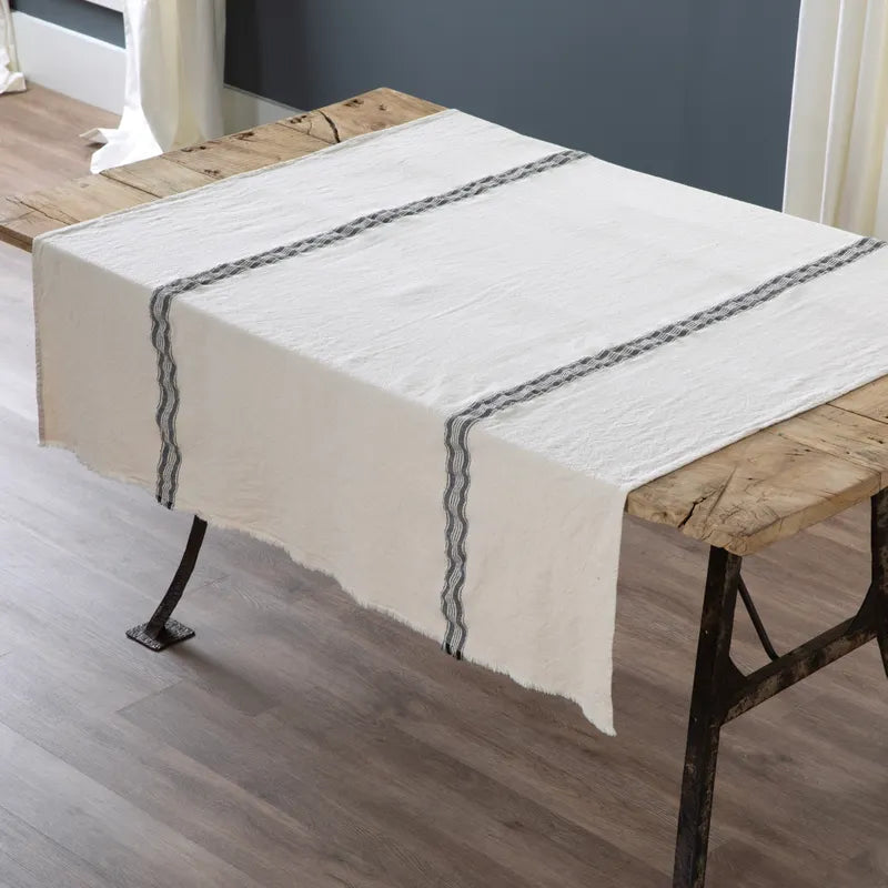 60" x 50" Honeysuckle Striped Tablecloth