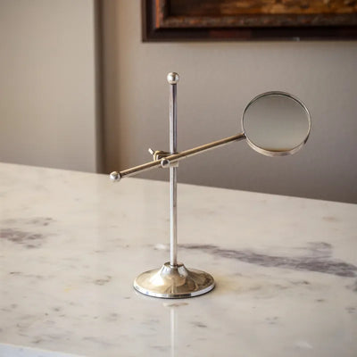 Antique Silver Standing Looking Glass