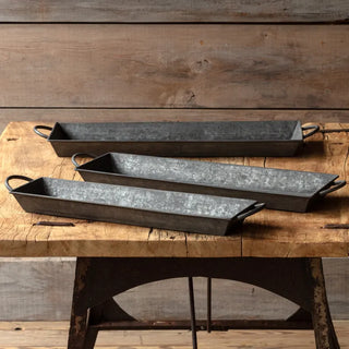Set of 3 Stretto Metal Trays