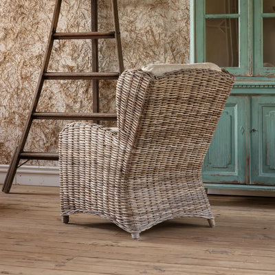 The Cottage Rattan Wing Chair