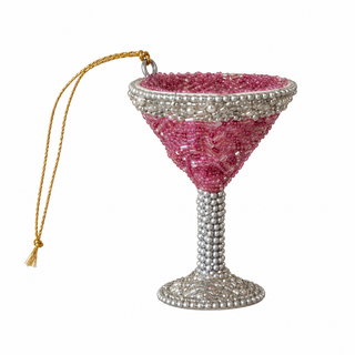 Glass Beaded Cocktail Ornament - Choose Style
