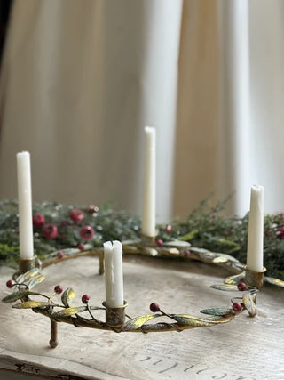 15.25" Merry Mistle Candle Wreath