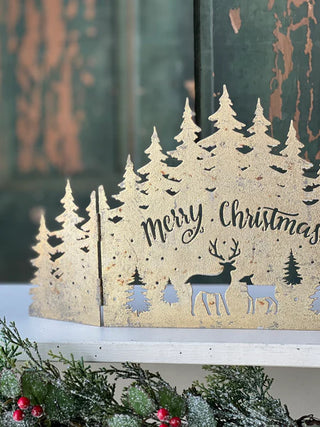 17.5" Winter Woods Mantle Scene