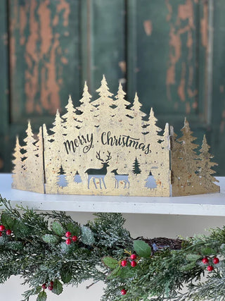 17.5" Winter Woods Mantle Scene