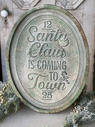 24.5" Santa Claus Is Coming To Town Wall Decor