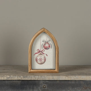 8" Ornaments Framed Tabletop Sign