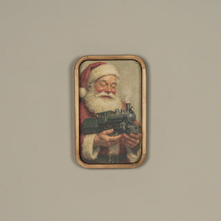 Locomotive Santa Framed Print