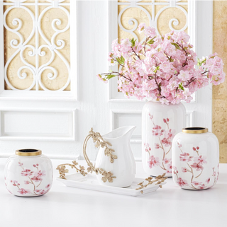 19.5" Pink Cherry Blossom Spray