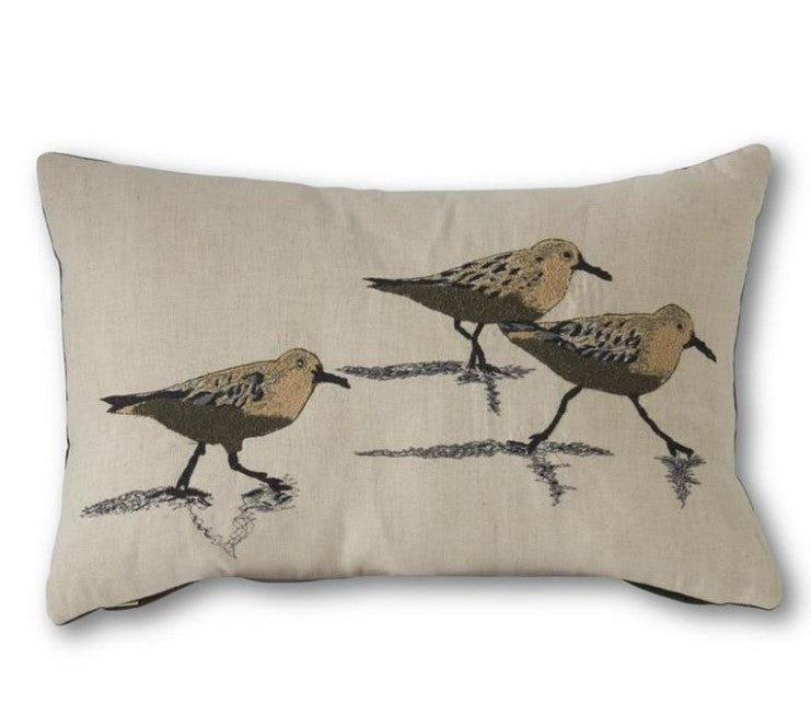 18" Shore Birds Lumbar Pillow