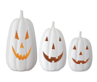 White LED Jack-o-Lantern - Choose Size