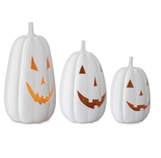 White LED Jack-o-Lantern - Choose Size