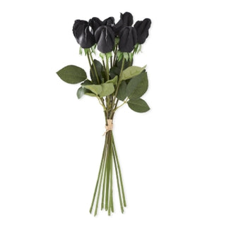 Black Real Touch Rose Bud Bundle