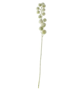 32" Snowy Glittered Pom Pom Spray