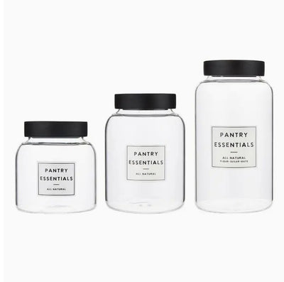 Set of 3 Pantry Essential Canisters