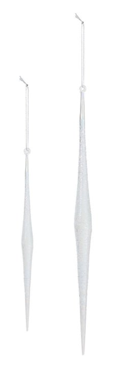 Sparkle Icicle Ornament - Choose Size