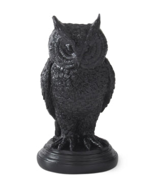 Black Owl Taper Candleholder
