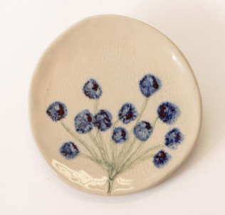 Pressed Wildflower Stoneware Mini Plate