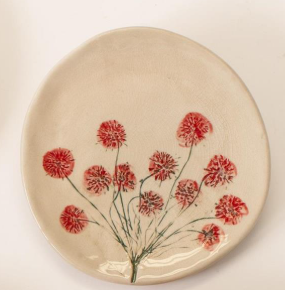 Pressed Wildflower Stoneware Mini Plate