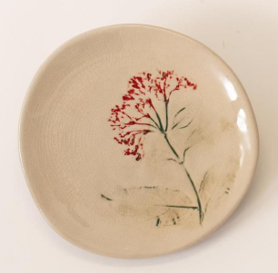 Pressed Wildflower Stoneware Mini Plate