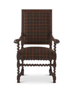 Plaid Donal Twist Arm Chair