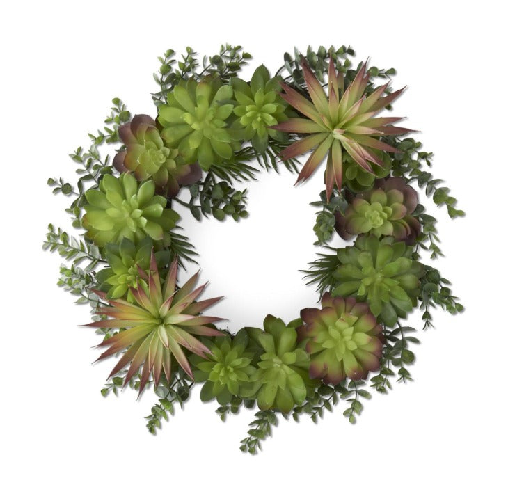 20" Mixed Succulent Wreath