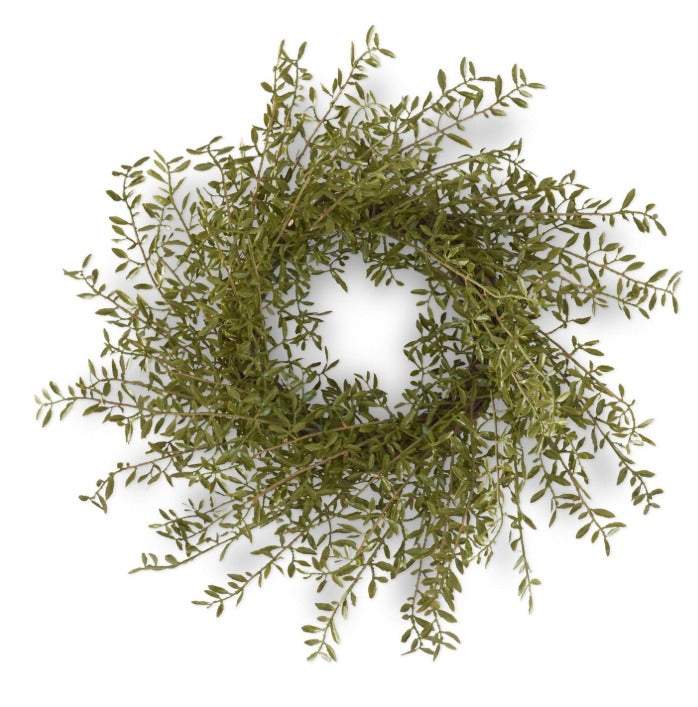 22 Inch Real Touch Myrtle Leaf Wreath