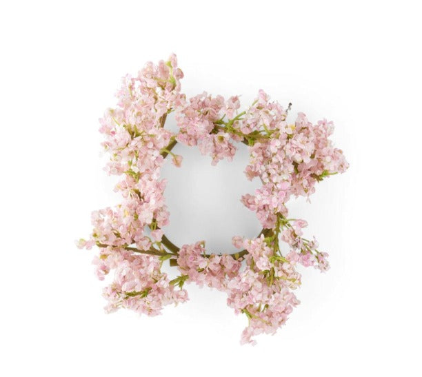 10" Pink Wild Blossom Candle Ring